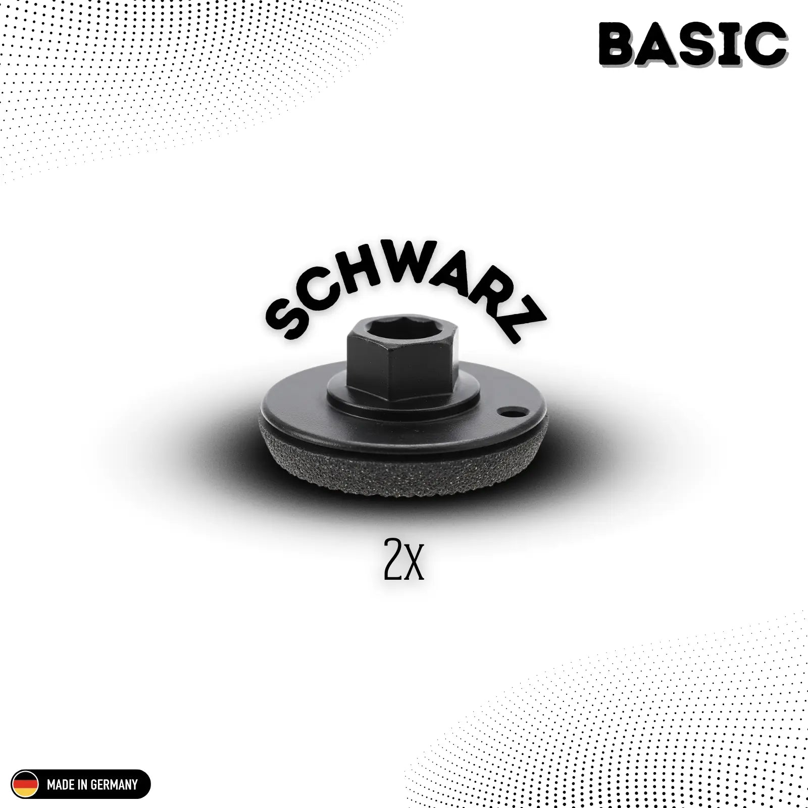 2 stickaufsaetze in schwarz basic 