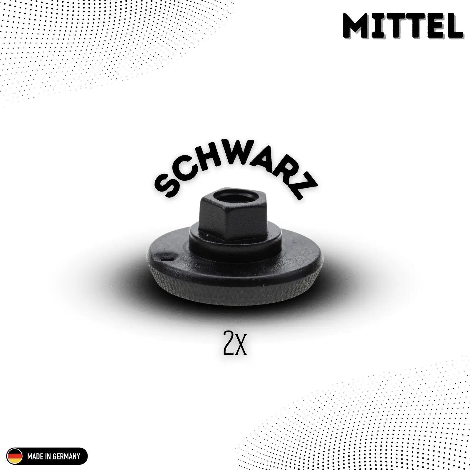 2 stickaufsaetze in schwarz mittel