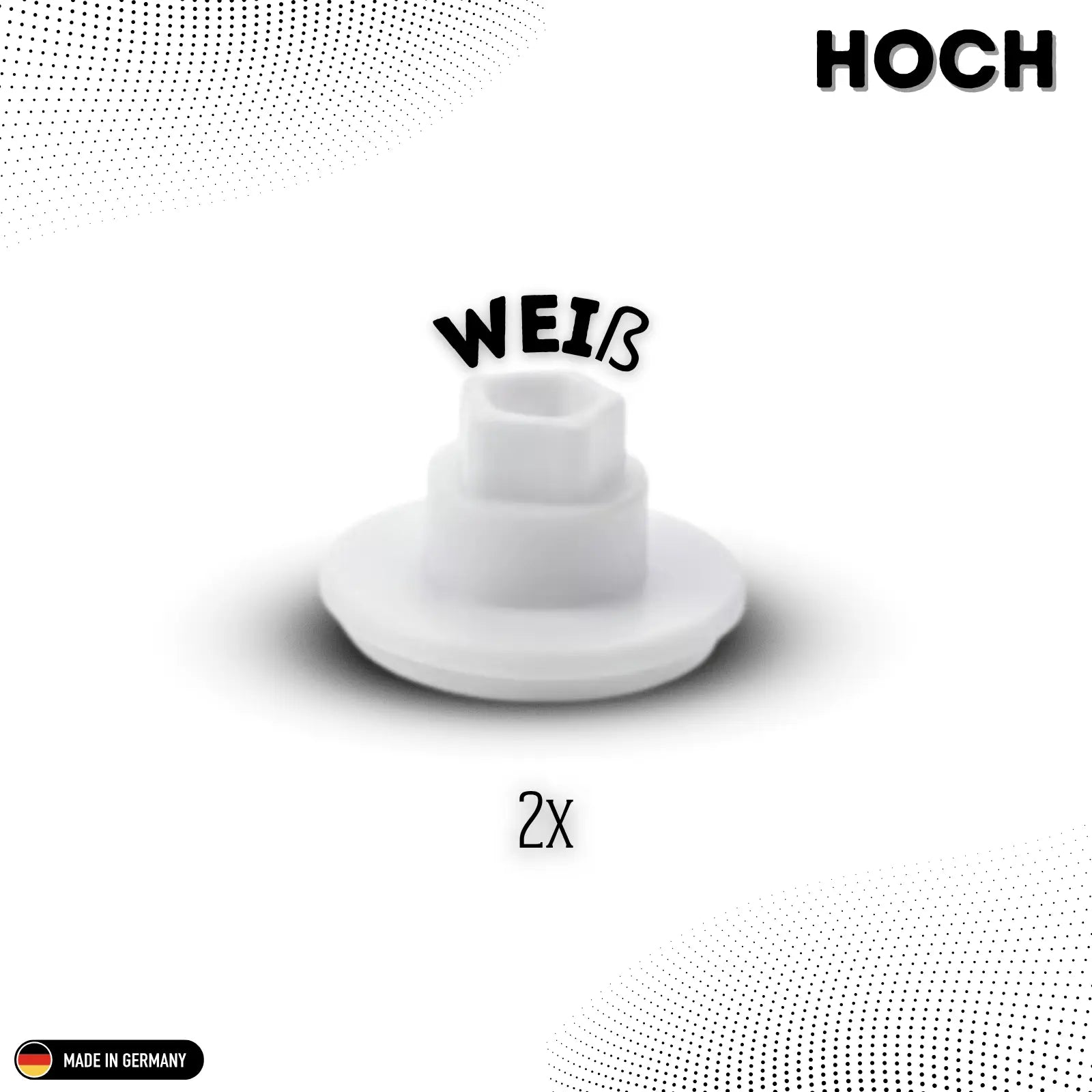 2 stickaufsaetze in weiss hoch