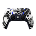 PS5 Custom Controller Black Dragon schwarze Drachen-Gravur Vorderansicht
