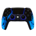 PS5 Custom Controller Blue flame mit LED für PS5 und PC