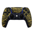 PS5 Custom Controller Gold Dragon goldene Drachen-Gravur Vorderansicht
